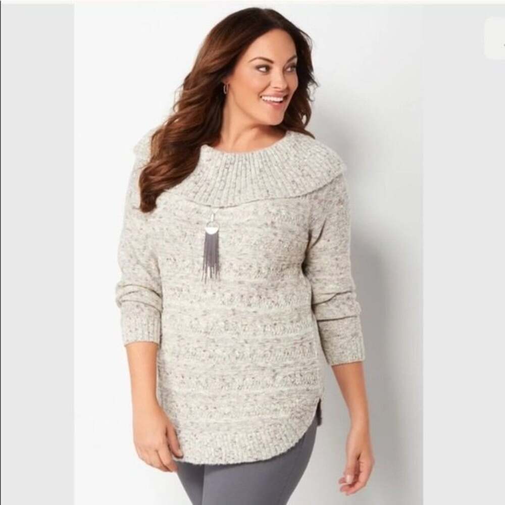 Christopher and Banks Cowl Neck Sweater Size XL